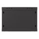 3. Wall-mounted installation rack cabinet 19" 6U 540x350 black glass door LANBERG (Flat Pack)