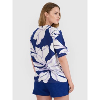 3. Women's oversize printed T-shirt 4F 4FRSS25TTSHF2692-91A