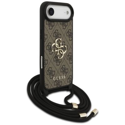 3. Guess 4G Big Logo Cord Stap Crossbody Case for iPhone 17 Air - Brown
