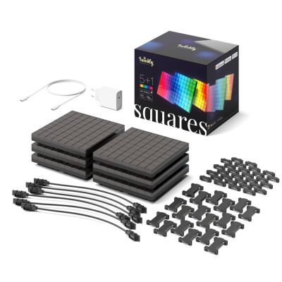 8. Twinkly Squares Smart Blocks Combo Pack with 6 Blocks (1 master + 5 extensions) x 64 RGB Pixels