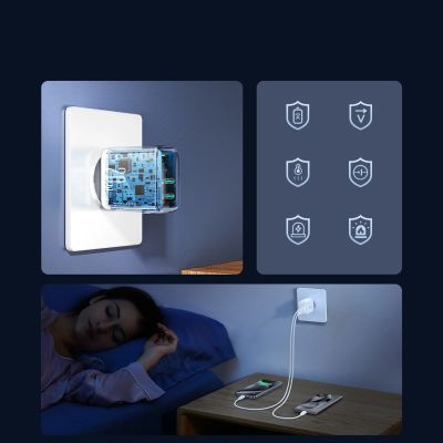 12. Joyroom JR-TCF12 mains charger 2x USB-C 20W PD / QC 3.0 - white