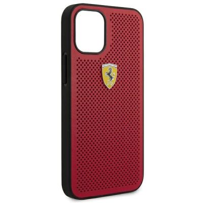 7. Ferrari FESPEHCP12SRE iPhone 12 mini 5.4" red/red hardcase On Track Perforated