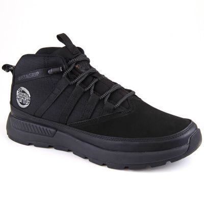 10. Bustagrip M MRM9A Black Leather Ankle Boots