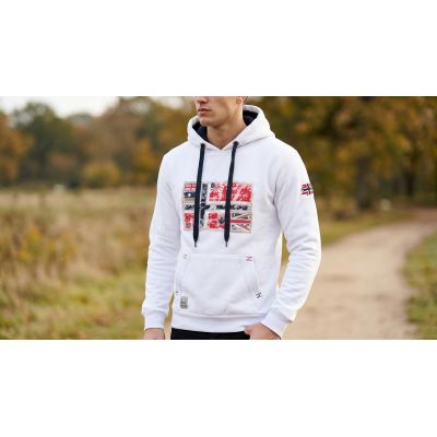 7. Geographical Norway GPEPE 2 MEN 100 EO BS2 Men's Sweatshirt (WT1874H/GN-WHITE)