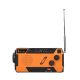 5. Extralink Solar Emergency Radio with Crank Dynamo Powerbank 4000mAh with SOS Flashlight SR-4000 Portable Analog Black, Orange