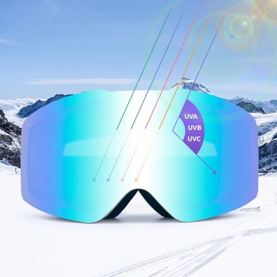 2. Qunature White Frameless Ski Goggles - White