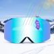 2. Qunature White Frameless Ski Goggles - White