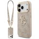 Guess 4G Big 4G Classic Logo Big Strap Metal Buttons Case for iPhone 17 Pro - Pink