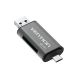 2. Vention SD/microSD Card Reader with USB 3.0 USB-C microSD Connectors Gray