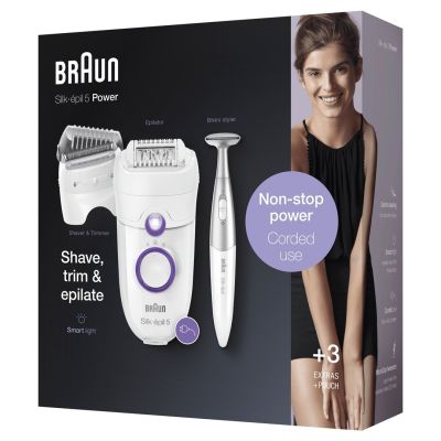 3. Braun Silk-épil 5 825 Power 28 tweezers White, Purple