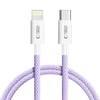 Tech-Protect Ultraboost Lite Lightning Cable PD60W/3A 1m - Purple