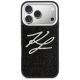 3. Karl Lagerfeld IML Glitter KL Diamond Logo Case for iPhone 17 Pro - Black