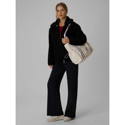 3. Women's loose sherpa fleece with stand-up collar 4F 4FWAW26TFLEF463-20S