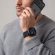 5. Tech-Protect Nylon Elite Strap for Apple Watch 44 / 45 / 46 / 49 mm – Black-Orange