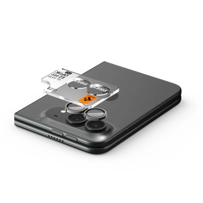 5. Spigen Optik Pro GLAS.TR EZ FIT 2-Pack Tempered Glass Camera Screen Protector for iPhone Duo - White