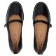 4. Women's leather ballet flats with a belt, black Filippo DP7742