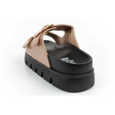 5. Lee Cooper shoes women's slippers gold comfortable platform fashionable