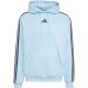 2. adidas Essentials 3-Stripes Fleece Hoodie for men, light blue KY4170