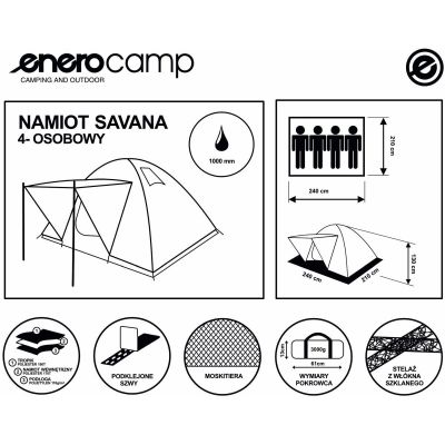 10. IGLO SAVANA 4-PERSON TENT 210x240x130CM