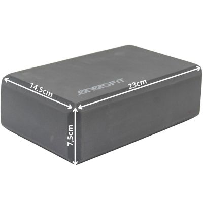 10. BLOCK CUBE FOR EXERCISES YOGA PILATES FITNESS GREY ENERO FIT