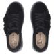 5. Women's leather sneakers on a platform with flowers, suede, black Filippo DP8113