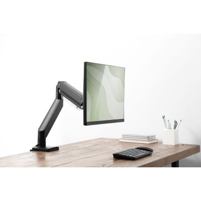 70. Single desk arm with clamp 1xLCD with gas spring max. 35" and 15kg