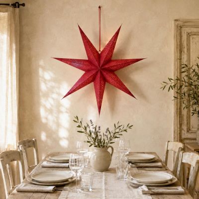 7. DECORATIVE PAPER STAR 75CM RED