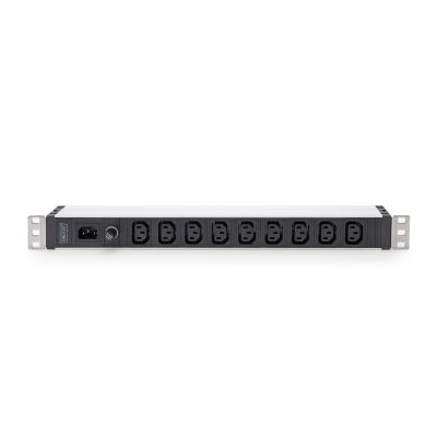 10. Digitus Power strip with aluminum profile, 9 sockets, IEC C14 input