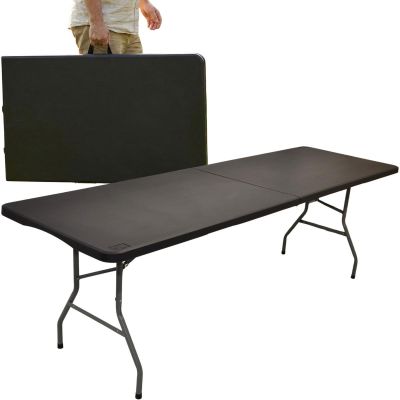 24. CATERING TABLE FOLDABLE INTO A SUITCASE 240x74x74CM 150KG BLACK