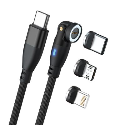 RealPower Magnetic cable 100 Watt, 1m, black with Adaptern