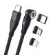 RealPower Magnetic cable 100 Watt, 1m, black with Adaptern