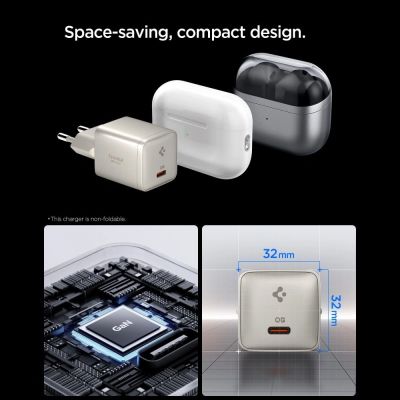 4. Spigen Essential EE301EU 1-Port 30W Wall Charger - Titanium