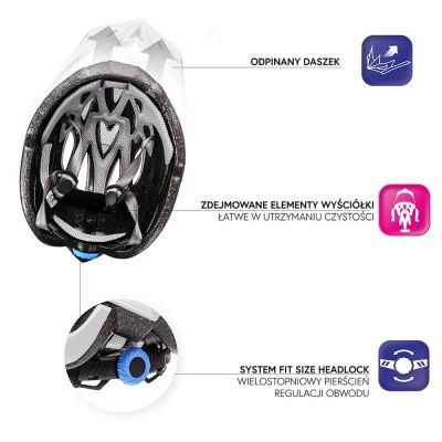 36. Meteor Shimmer Bike Helmet 24756-24758 