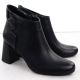 3. Elegant black leather ankle boots with a block heel, Jezzi OLI21-2