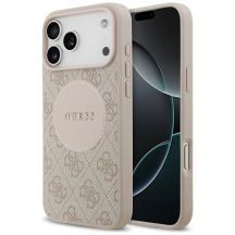 Guess 4G Circle Classic Logo MagSafe case for iPhone 17 Pro Max - pink