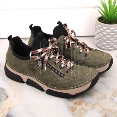 9. Comfortable Rieker W RKR610 green shoes