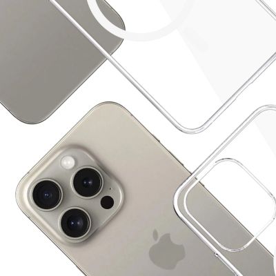 13. 3mk Clear MagCase Case for Apple iPhone 15 Pro Max - Transparent
