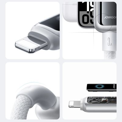 10. Joyroom S-A55 StarFlight 3A USB-A - Lightning cable 1.2m - white