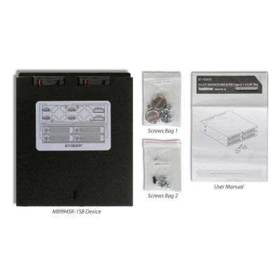 5. IcyDock Mounting Plate 4x6.3cm SATAI-III/SAS to 1x5.25" HDD/SSD