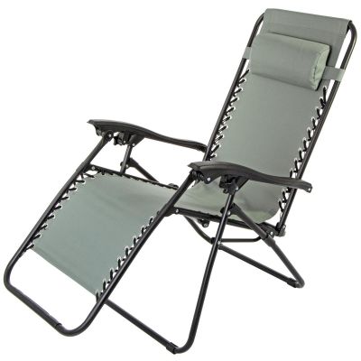 2. BLISS MULTIFUNCTIONAL FOLDABLE GARDEN DECHAIR WITH HEADREST, GRAY