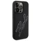 4. Karl Lagerfeld 3D Rubber Signature Case for iPhone 15 Pro - Black