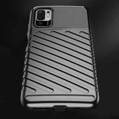 5. Thunder Case Flexible Tough Rugged Cover TPU Case for Xiaomi Redmi Note 10 5G / Poco M3 Pro black
