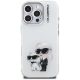 3. Karl Lagerfeld IML Aquarelle Karl & Choupette & Logo Case for iPhone 16 Pro Max - White
