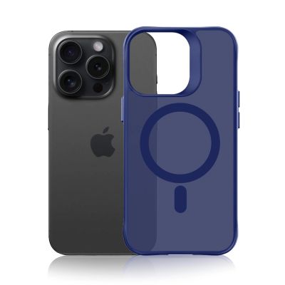 2. 3mk Smoke MagCase for iPhone 16 Pro Max - Blue-Translucent