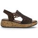 2. Rieker V1765-24 women's brown wedge sandals