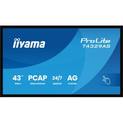 2. IIYAMA monitor 108cm (42.5") T4329AS-B1AG 16:9 M-Touch 2xHDMI+UBS-C