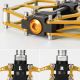 5. Rockbros JT201012LG 2010-12L Aluminum Platform Bicycle Pedals - Gold