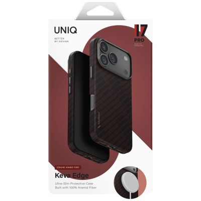 6. Uniq Keva EDGE Magclick Charging Case for iPhone 17 Pro - Orange