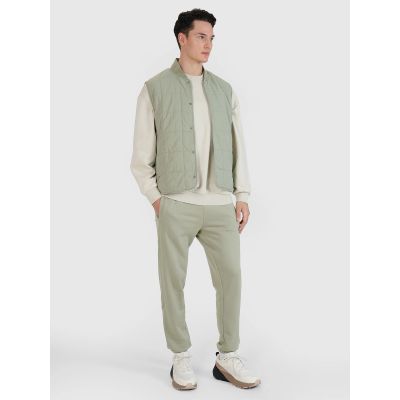 3. Men's sleeveless vest with stand-up collar 4F 4FWSS25TVJAM210-44S