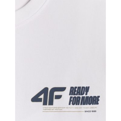 4. Men's regular plain T-shirt 4F 4FRSS26TTSHM3992-10S